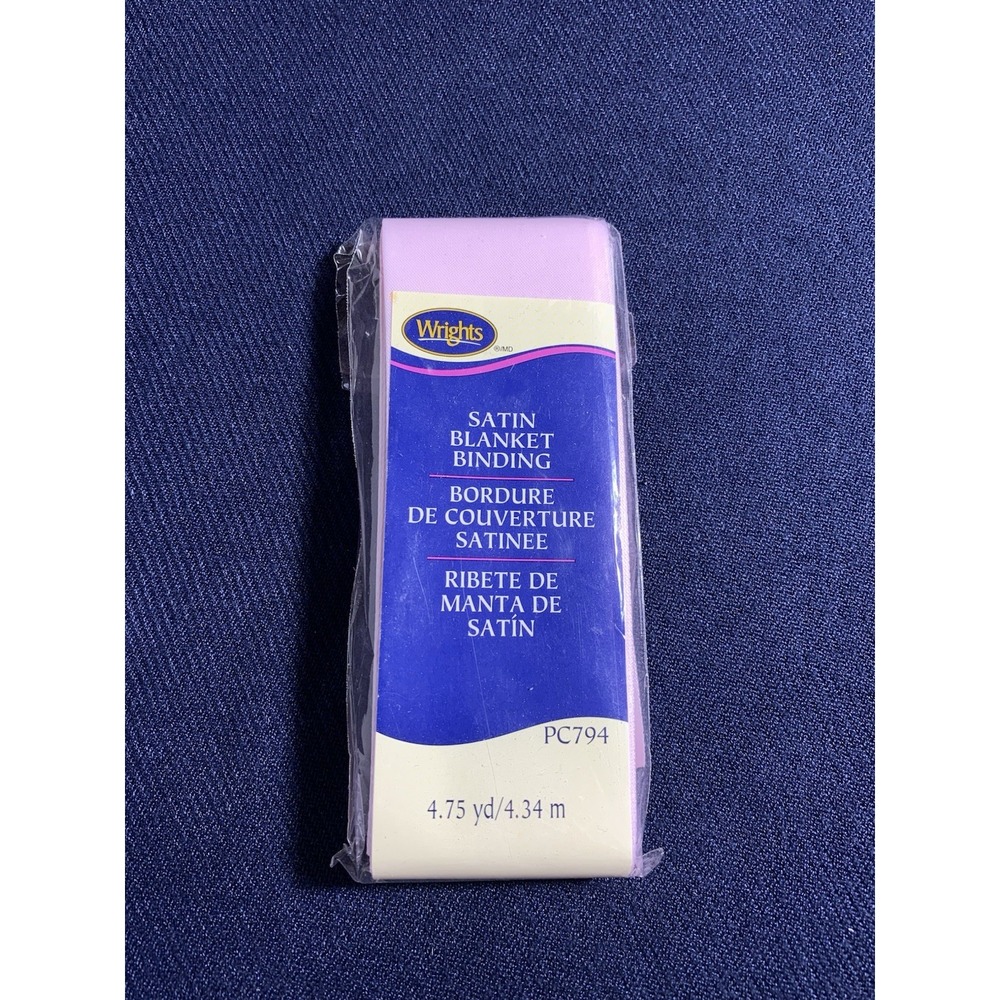 Wrights Satin Blanket Binding PC794 4.75 yard, Pink (117-794-183)